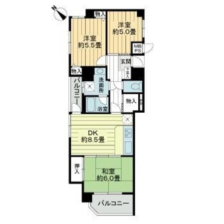 湊川公園駅 徒歩3分 7階の物件間取画像